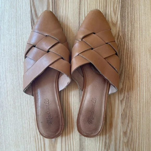 Madewell Shoes Madewell Cindy Woven Leather Mule Poshmark